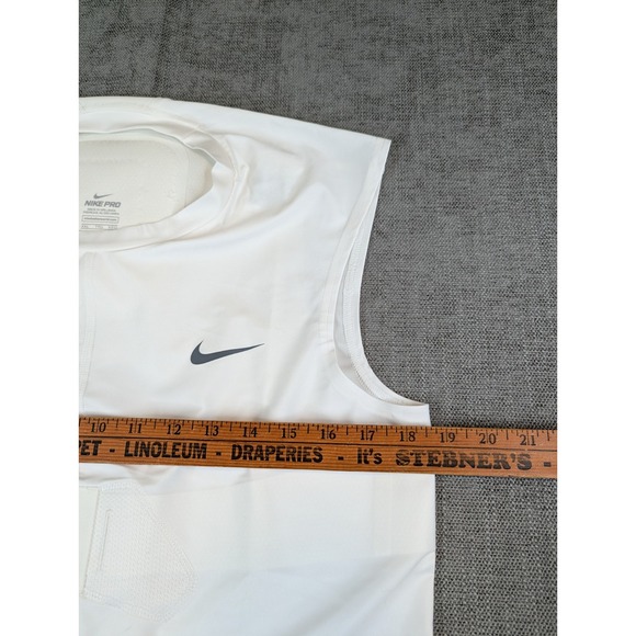 Nike Pro Dri-Fit Shirt Mens XXL White Sleeveless Training Tank Top Compression - Picture 4 of 7